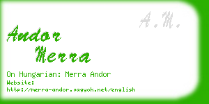 andor merra business card